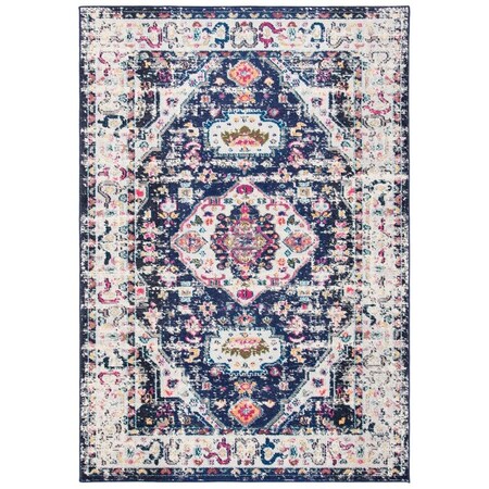 Safavieh 8 x 10 ft. Madison 400 Power Loomed Rectangle Area Rug Navy & Ivory MAD468N-8